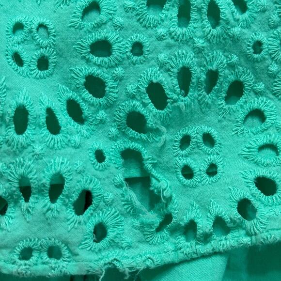 Lilly Pulitzer Chrisella Eyelet Embroidered Midi Belted Shirt Dress Green Size 0 - Picture 9 of 14
